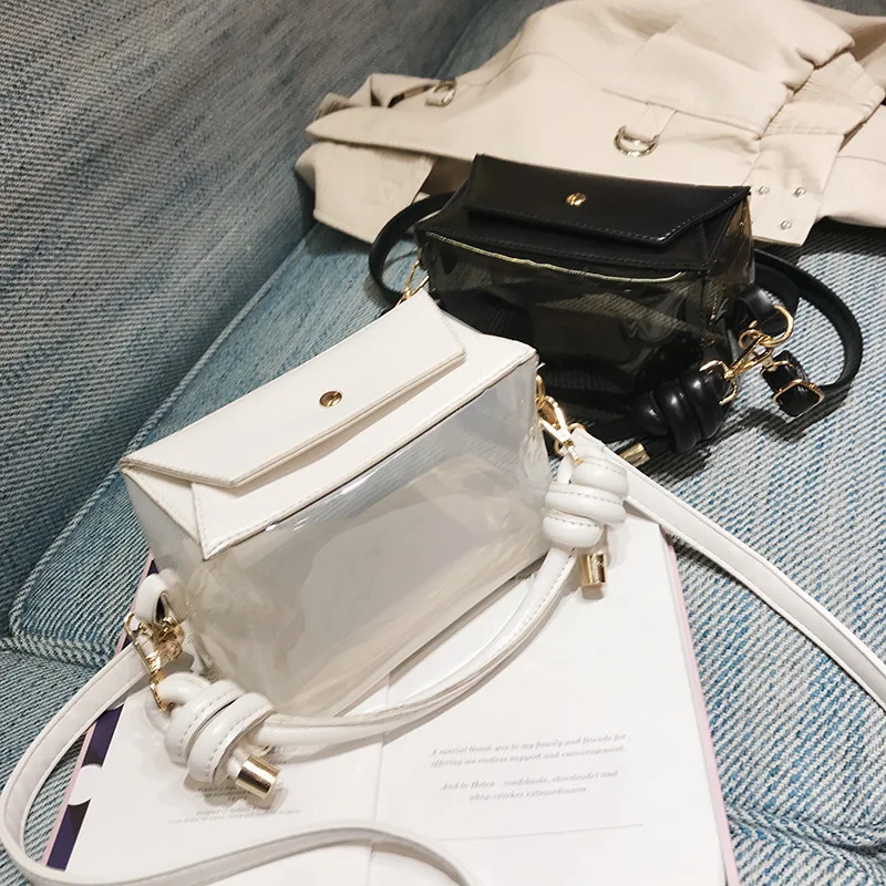

Summer Transparent Jelly Bag Crossbody Bags For Women 2019 Quality PVC Luxury Handbags Designer Ladies Beach Clear Shoulder Bag