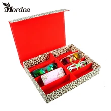 2017 Mordoa Leopard Print eight Slot Grid Eyewear Sun shades Case Sunglass Show Field Eyeglass Glasses Jewellery Storage Tray/Shelf