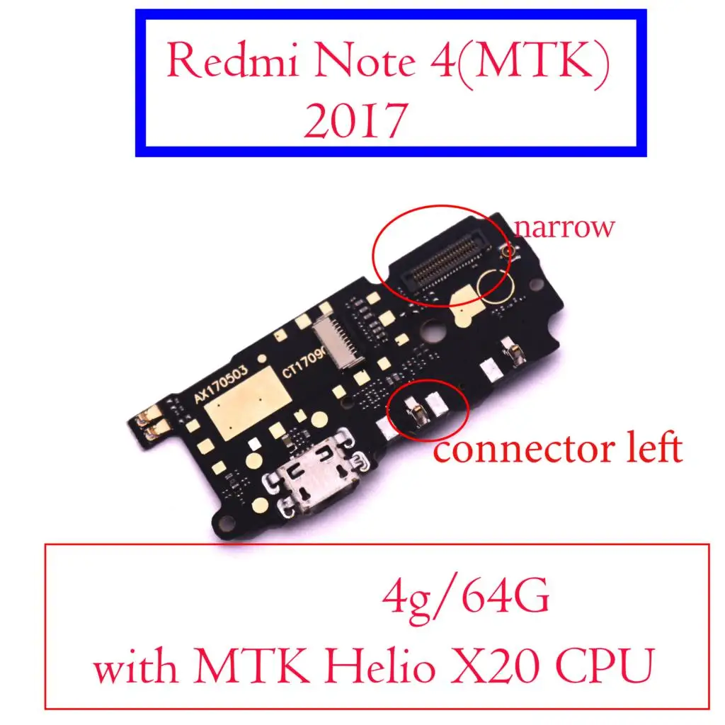 1 шт. для Xiaomi Redmi Note 4 Note4 MTK USB зарядное устройство зарядный порт ленточный гибкий кабель Micro USB док-станция Разъем Запасные части