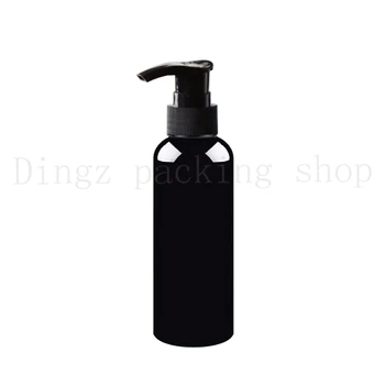 

50pcs 100ml Black Cosmetic Bottles Sample Pump Dispenser with round Shoulder Heathy PET Cream,Shampoo,Detergent Container