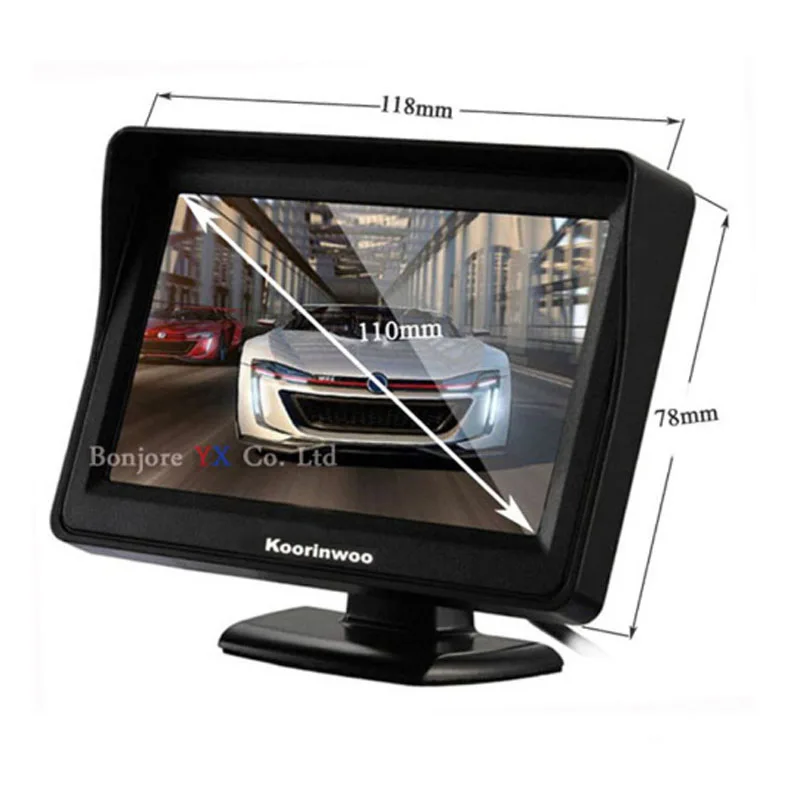 Koorinwou Video Automobiles Parktronic Monitor de coche HD 7 LED cámara de marcha atrás placa de licencia de alarma aparcamiento sensor ciego altavoz Koorinwou Video Automobiles Parktronic Monitor de coche HD 7 LED cámara de marcha atrás placa de licencia de alarma aparcamiento sensor ciego altavoz