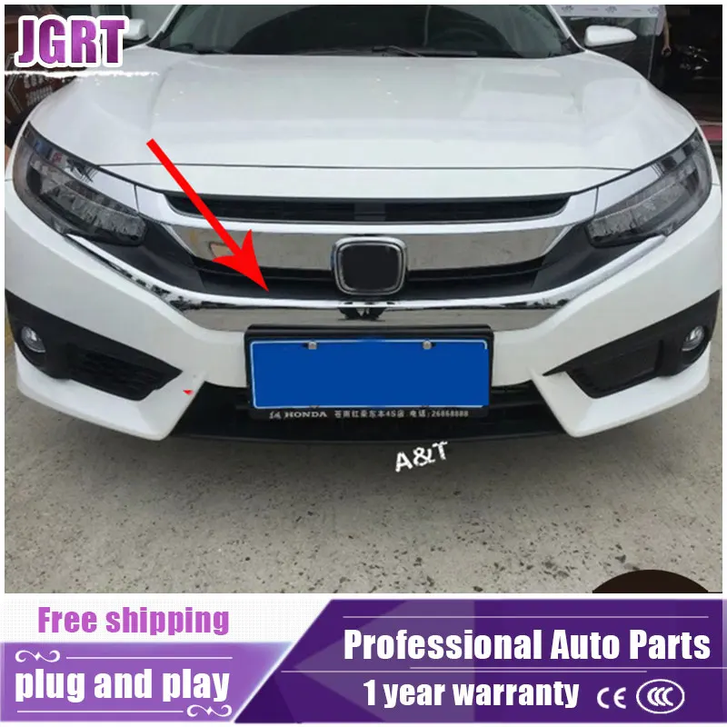 

JGRT for Civic 2016 2017 model ABS Racing Grills decoration cover trim 1 pcs