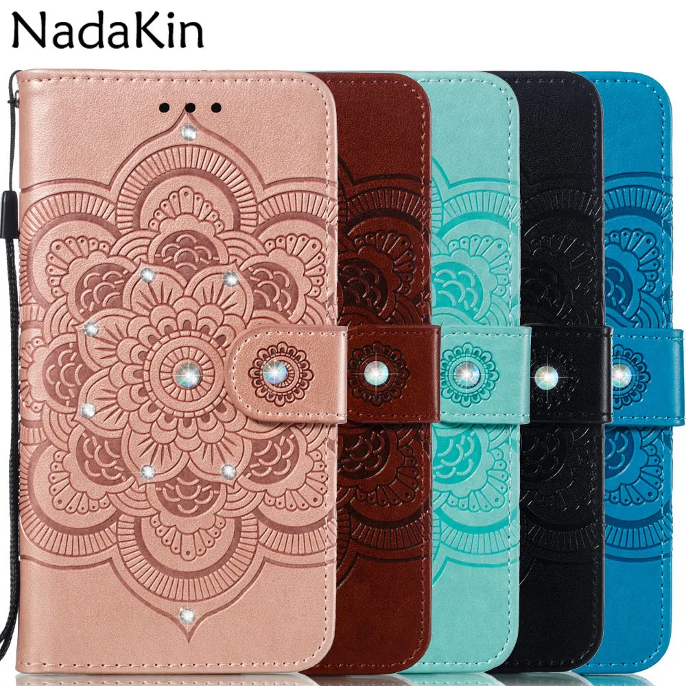 

Luxury Rhinestone Diamond Flip Book Case Shell Cover for Motorola Moto G7 Plus P30 Note E5 Play Go Z4 Play P40 One Power