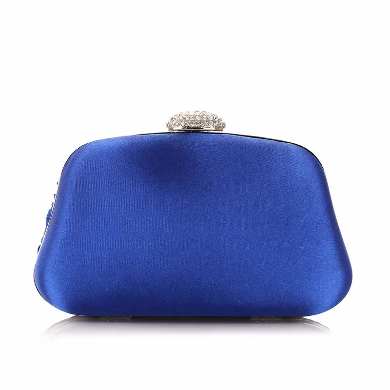 Женская плиссированная вечерняя сумочка, украшенная голубыми кристаллами, клатч, сумочка на цепочке для свадебной вечеринки, маленькая сумочка, мини клатчи на день XA834H