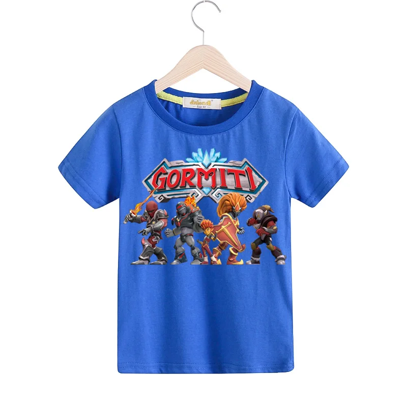 Новое поступление, игровая футболка Gormiti, топ для детей, одежда детские летние футболки с короткими рукавами, костюм повседневные футболки для мальчиков и девочек, TX166