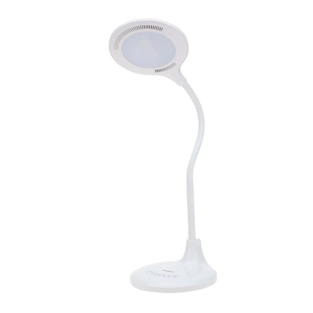 Lixada Flexible Eyes Care Protection 5 Levels Adjustable Brightness Touch Switch Desk Light Reading Lamp with USB Output Port