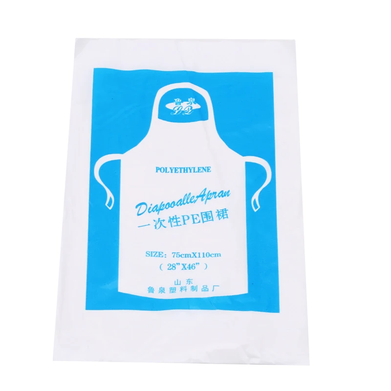 100pcs/set White Disposable Cleaning Apron Transparent Easy Use Kitchen Aprons For Women Men Kitchen Cooking Apron