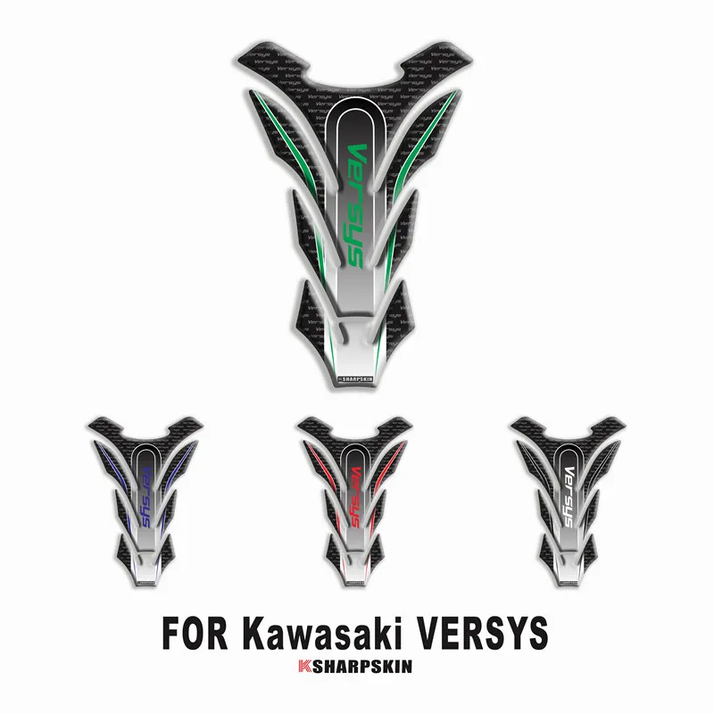 NEW Motorcycle 3D fuel tank pad sticker Fishbone protective decorative decal Fit KAWASAKI Versys 650 1000 all VERSYS