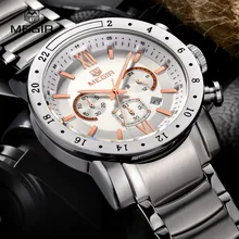 MEGIR hot brand quartz watches for men man's business white wristwatch fashion three-eyes waterproof luminous watch for male MEGIR hot brand quartz watches for men man's business white wristwatch fashion three-eyes waterproof luminous watch for male