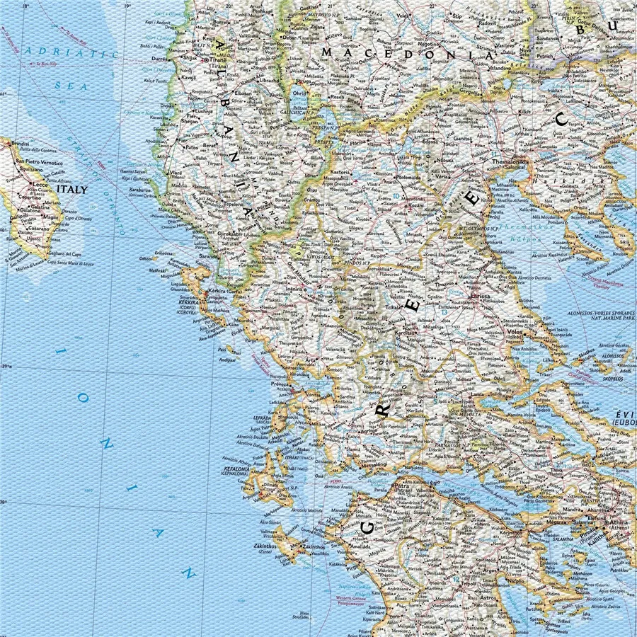 Греческая Классическая Настенная карта с графическим рисунком на холсте, картина в Грецию и океан, кафе-бар, домашний декор, настенная художественная наклейка