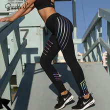 

New Arrival Women's High Waist Yoga Pants Elastic Fitness Leggins Quick Dry Female Sports Leggings Night Glowing Tights Seamless