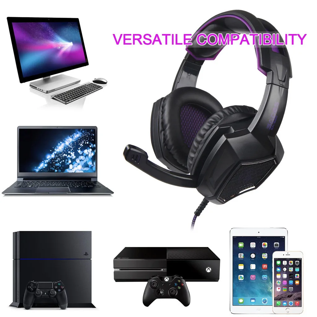 Headset MOCH Sades Sa920 Ps4 Gaming Headset Gamer Bass Headphones With Mic For Xbox One Switch Phone Game Headset Stereo Casque