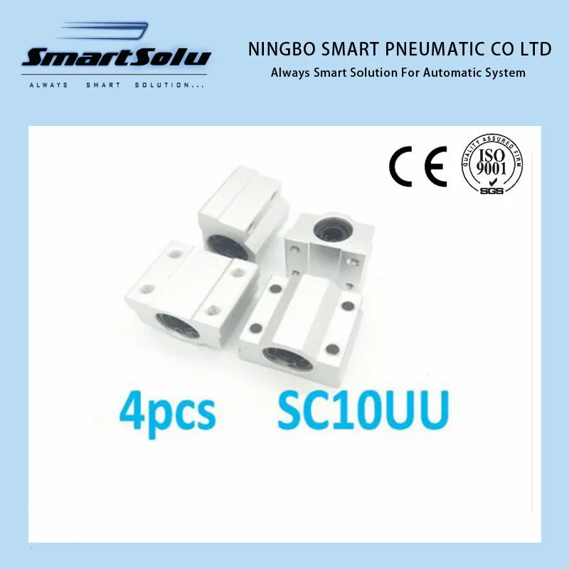 

Free shipping New 4pcs/lot SC10UU SCS10UU 10mm Linear Block axis Ball Bearing Pillow Bolck for 16mm shaft rail