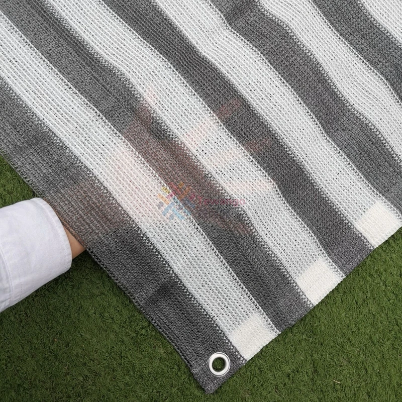 Tewango белая + светло серая полоса HDPE УФ Балконная сетка для дома суккулентное