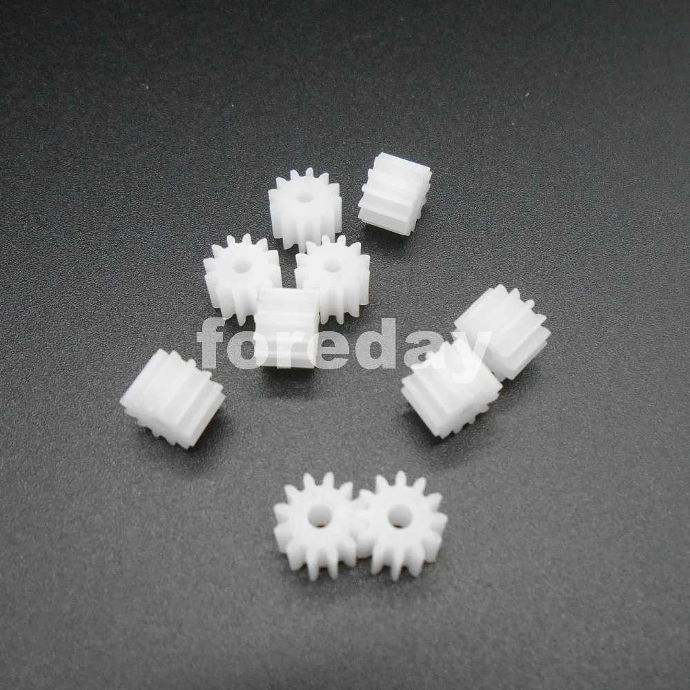 100PCS 122A Plastic Spur Gear T=12 0.5 Modulus 5X7 HD Aperture 2mm