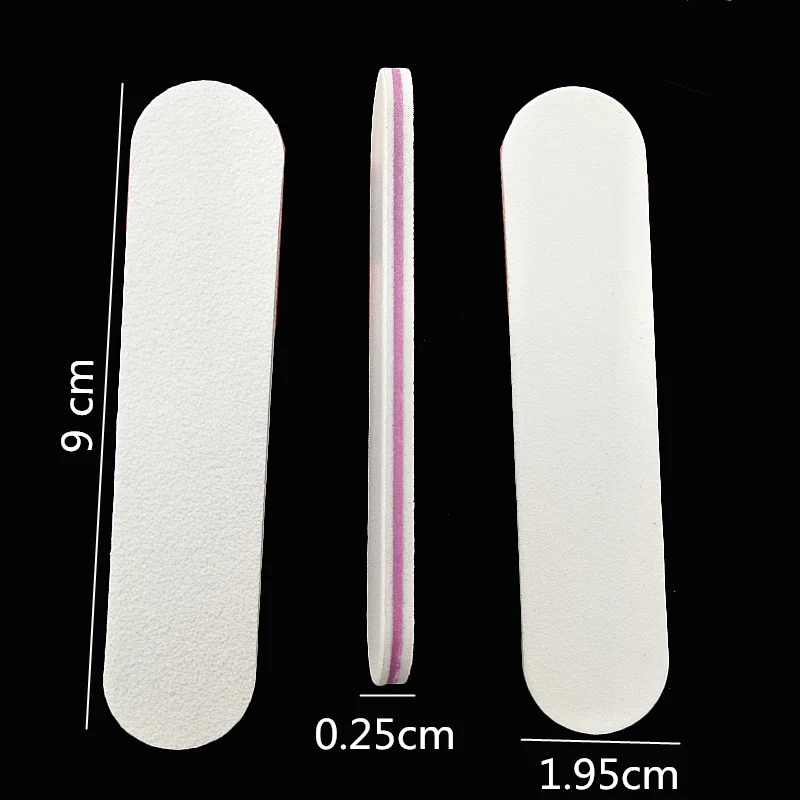 20 шт./лот пилочки для ногтей 100/180 мини маленький тонкий буферный блок для маникюра губка для дизайна ногтей профессиональные двухсторонние инструменты