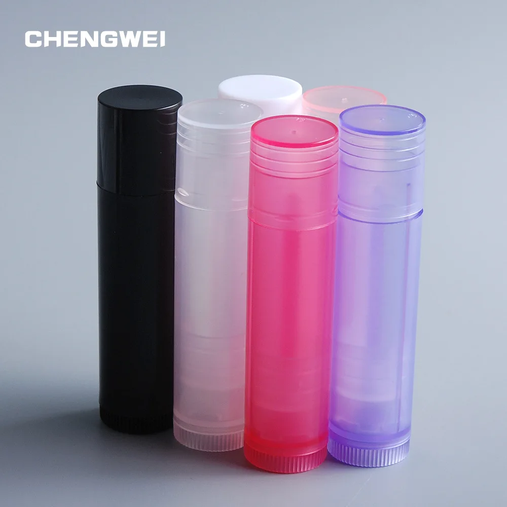 CHENGWEI 5 мл пустая бутылка для губной помады DIY Пластиковый косметический контейнер губная помада блеск для губ трубка+ колпачки портативный инструмент для макияжа 10 шт - Цвет: Mixed Colors