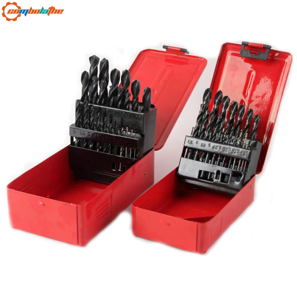 

black color HSS twist drill bit 1-10mm 19pcs for woodworking