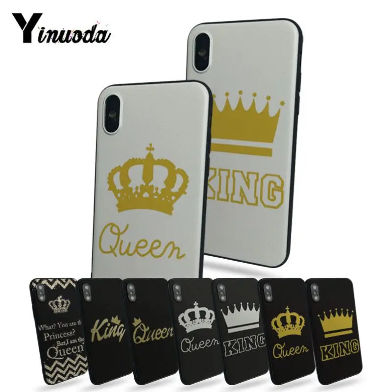 Best Yinuoda Queen crown king PRINCESS Top Detailed Popular Phone case For Apple iphone 7 7plus X 8 8plus 6s 6 6plus 5 5s 5c
