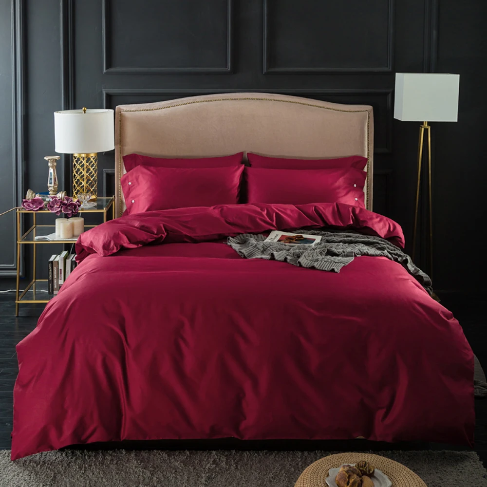 1 шт хлопковое стеганное одеяло спальня с одной двуспальная кровать накладки пододеяльник комплект постельного белья Twin полный королева Королевское постельное белье Красный