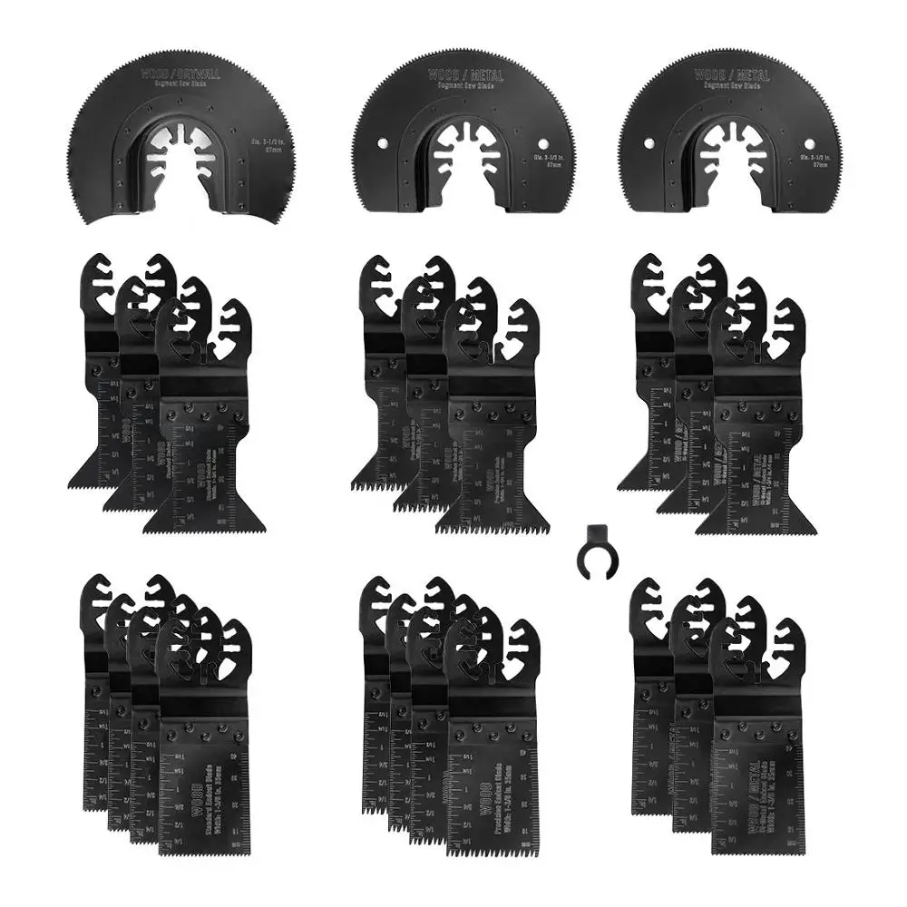 WORKPRO 23PC Multi Oscillating Saw Blade for Metal/wood Quick Release Blades Set CRV |