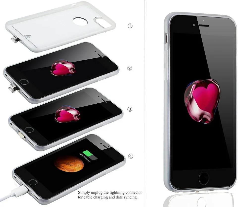 Беспроводное зарядное устройство Qi для iphone 7/7 plus Оригинальный чехол с
