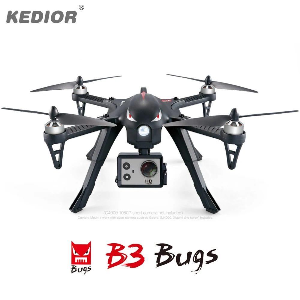 Kedior MJX B3 Bugs 3 RC Quadcopter Brushless 6-Axis Gyro Rc Dron Professional UAV Drone with Camera Mounts for Gopro Camera Kedior MJX B3 Bugs 3 RC Quadcopter Brushless 6-Axis Gyro Rc Dron Professional UAV Drone with Camera Mounts for Gopro Camera