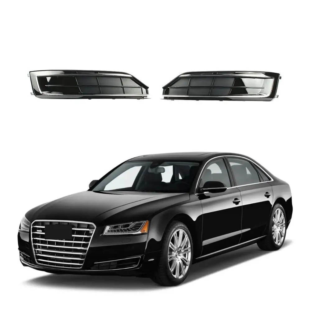 Piano Paint Black Left Right Front Bumper Fog Light Grille For Audi A8 D4 5 2015 2016 2017 2018 No Acc Front Radiator Grills Aliexpress