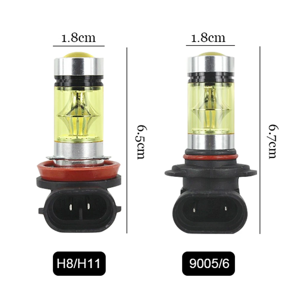 2 шт. H4 светодиодный H7 H8 H11 9005 9006 H16 P13W Противотуманные фары дневные светильник с can