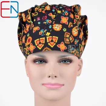 

New Women Bouffant Surgical Scrub Medical Chemo Hat/Cap Hong qi e
