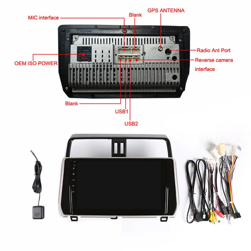 Top 10" 2.5D IPS Android 8.1 Car DVD Multimedia Player GPS For Toyota Prado 120 150 2018 audio car radio stereo navigation 5