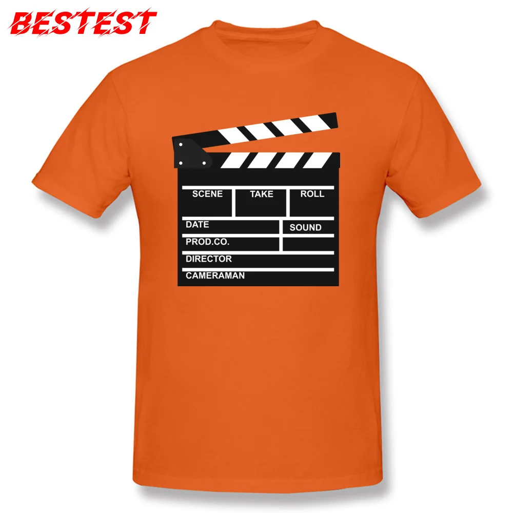 Newest filmklappe 1078813 cosie T Shirts Round Neck 100% Cotton Men Tops & Tees Short Sleeve April FOOL DAY cosie Tops Shirt filmklappe 1078813 orange