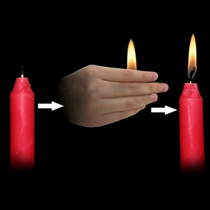 Огненные магические трюки Trucos De Magia Gimmick Magia Сделать огонь из пальцев восковые пламя движение сценические магические трюки
