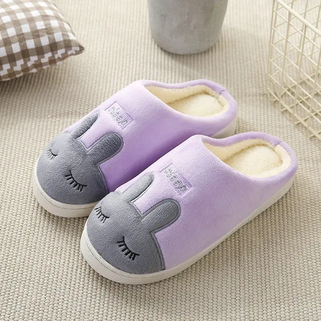 New Soft Sole Anti-slip House Cute Animal Design Slippers Fuzzy Men Woman Slipper For Indoor (3)
