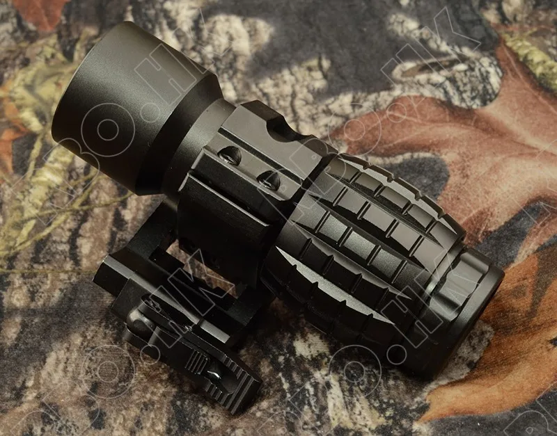 Тактический Совместимость с Red Dot Sight Scope 3x лупа с откидной в сторону Picatinny Weaver Rail Mount M9443