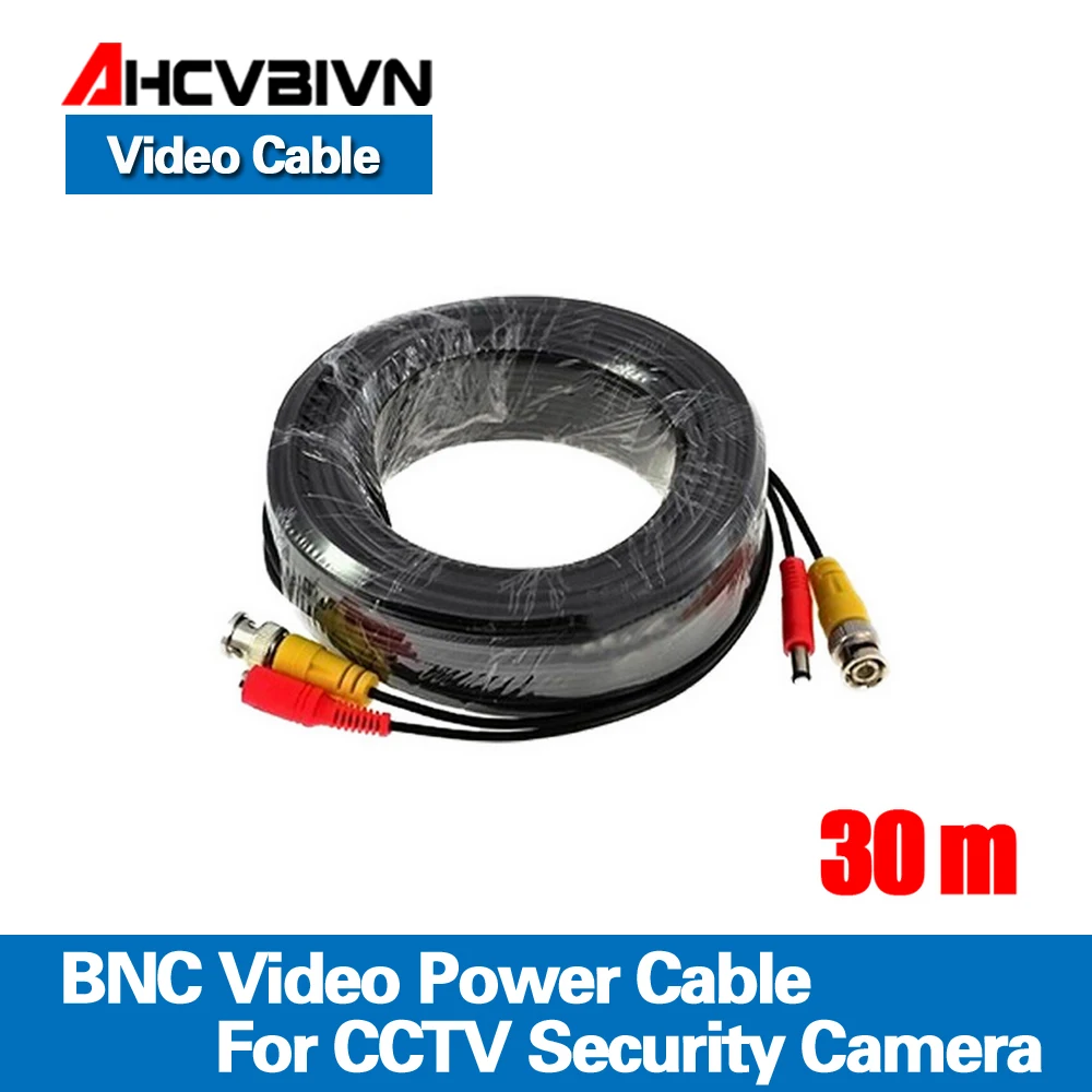 100FT cctv cable 30m BNC Video Power coaxial Cable bnc video output