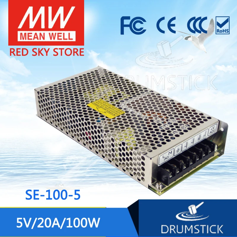 

MEAN WELL SE-100-5 5V 20A meanwell SE-100 5V 100W Single Output Switching Power Supply