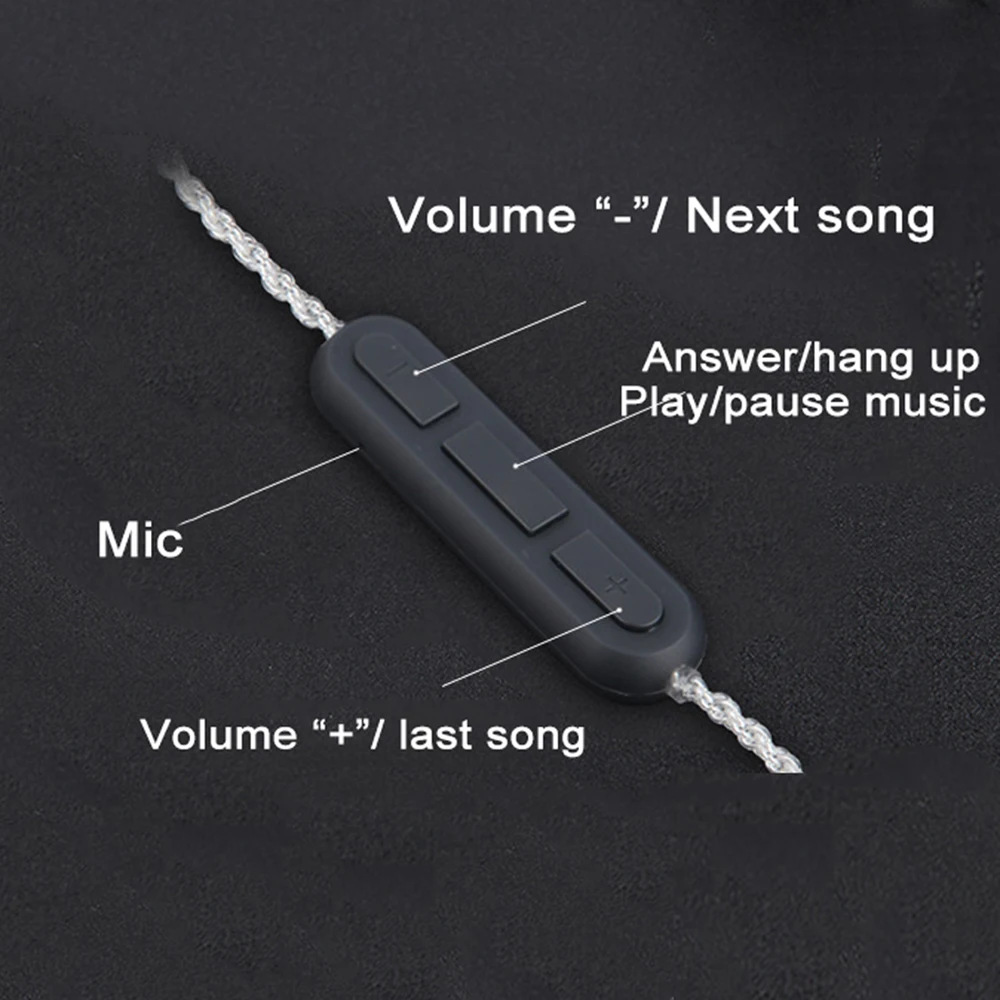 MMCX Bluetooth кабель для Shure SE215 SE535 SE846 один Кристалл Медь Серебряная пластина наушники Обновление кабель провод с Микрофоном Объем
