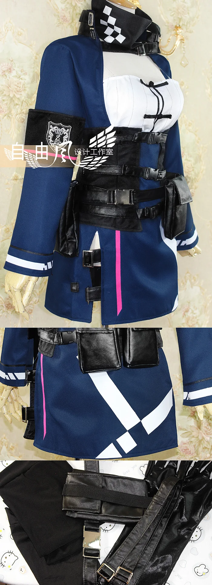 [Customize] Game Girls Frontline JS9 Cosplay Costume JS9 Uniform Dress Halloween costume for Women NEW FreeShip