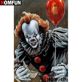 

HOMFUN Diamond Painting Full Square/Round Rhinestones Clown character Diamond Embroidery Diamond Cross Stitch Picture A18018