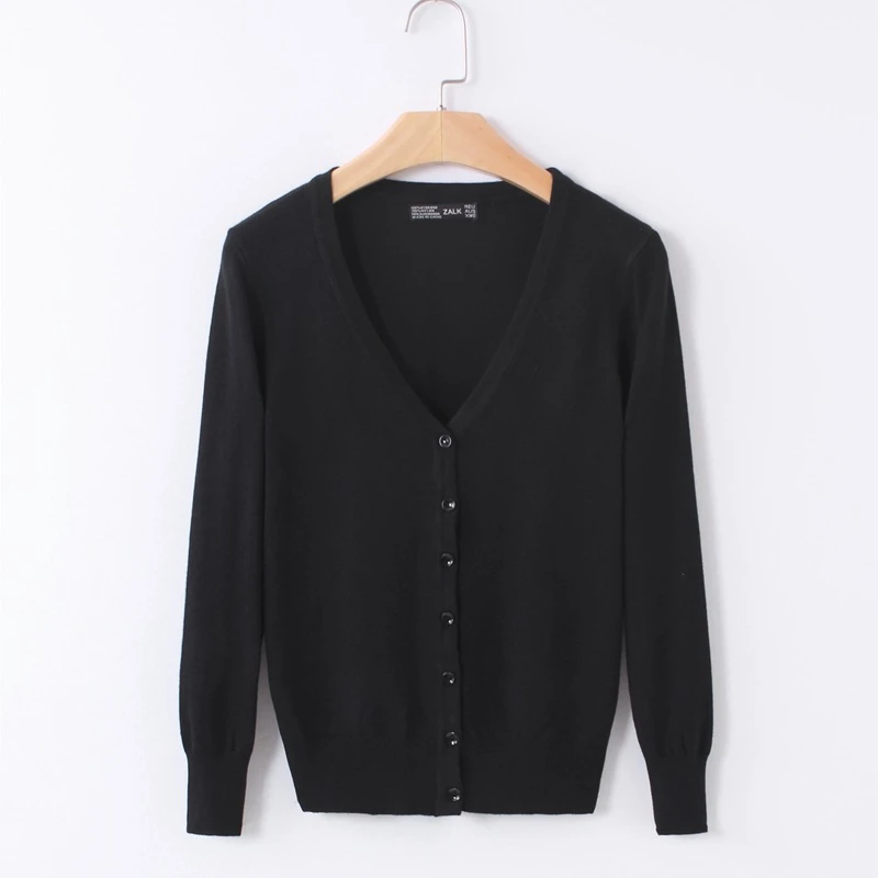 v neck black cardigan womens