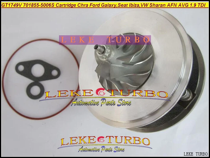 GT1749V 701855-5006S 701855 028145702S Turbocharger Cartridge Chra Core Ford Galaxy,Seat Ibiza,VW Sharan AFN AVG 1.9L TDI 110HP (5)