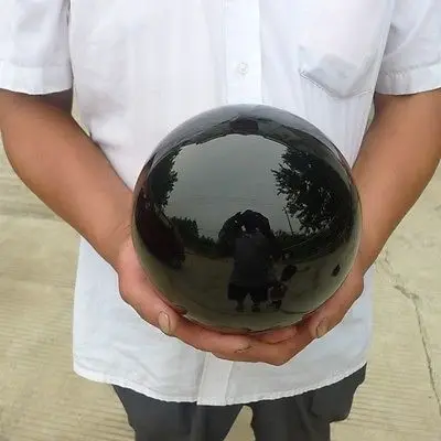 40mm Glass Black Obsidian Sphere Large Crystal Ball Paper Weight 