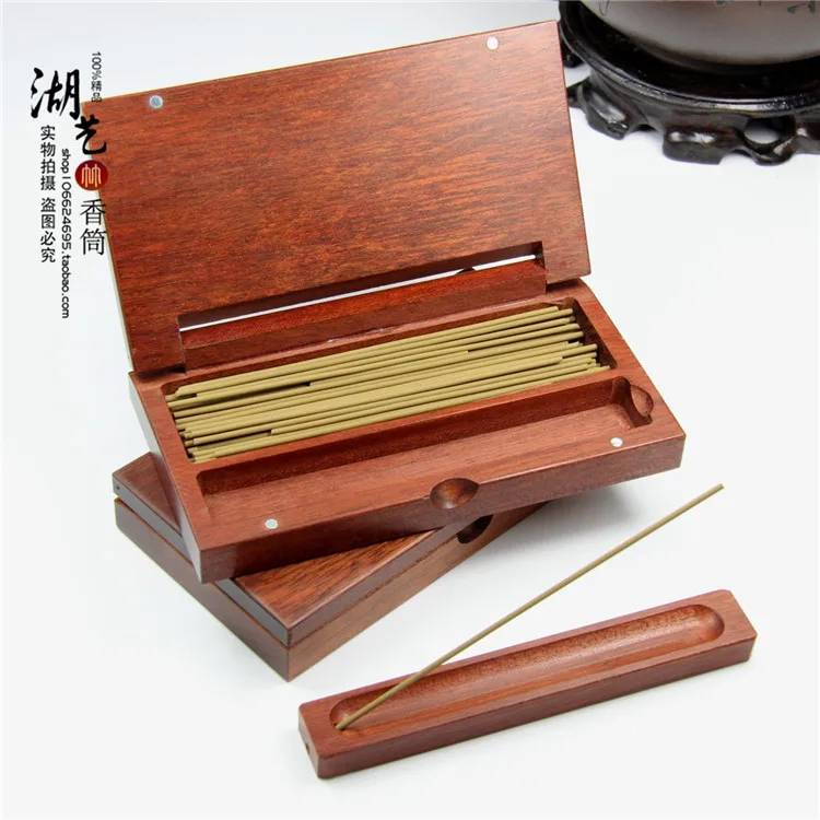 Small red sandalwood incense boxes, portable censer incense Fragrant
