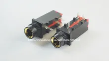 500pcs 0 250 6 35mm stereo phone Jack female Headphone Connector 3 conductor 3 contact right angle through hole Solder