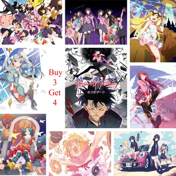 

Owarimonogatari Poster Clear Image Wall Stickers Home Decoration High Quality Prints White Coated Paper home art Brand