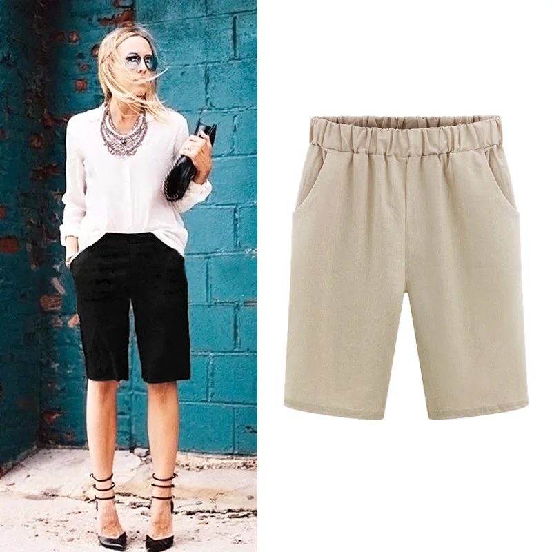 2017 Summer sexy women shorts lady girl Cotton shorts Solid Color pants casual women plus size M-6XL short pants