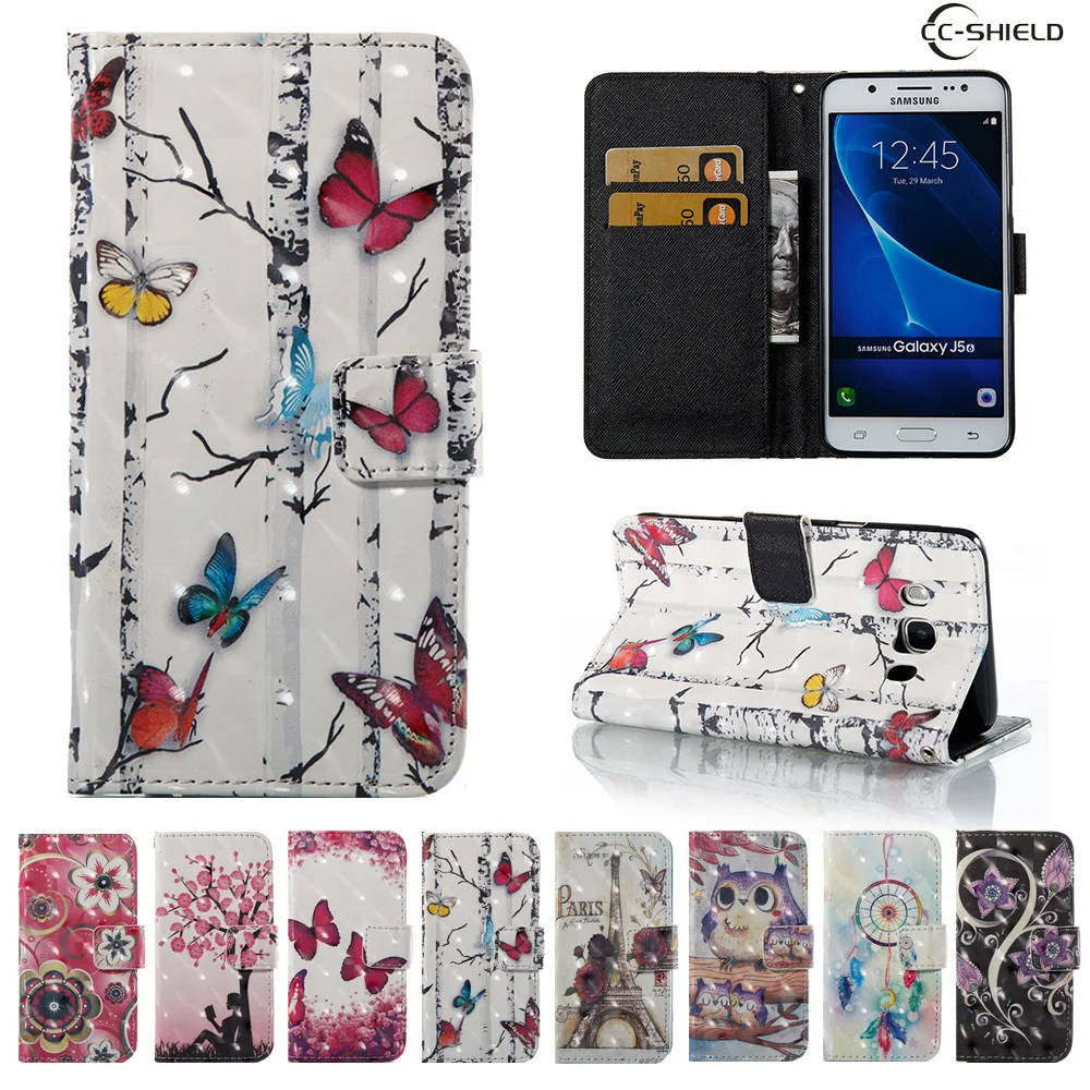 

Flip case for Samsung Galaxy J5 J 5 2016 J510 J510F J510H J510FN J510FN/DS SM-J510F SM-J510H SM-J510FN/DS 3D Phone leather Case