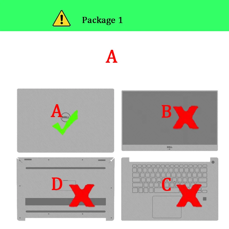 Тетрадь кожи ноутбук Стикеры для DELL XPS 13 9365 9370 9343 13,3 ''15 9550 9570 9575 15-9950 15-9570 15-9575 15,6'' ноутбук кожи - Цвет: Package-1    A