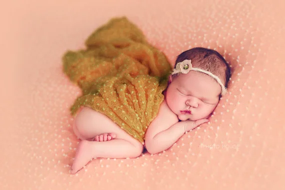 Новейшая одежда для фотосъемки новорожденных детей; тканевый реквизит для фотосъемки; детская одежда с полной луной; эластичная одежда для фотосъемки - Цвет: jade yellow 50 150